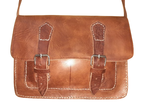 Bolso rectangular vacuno 2 hebillas XL