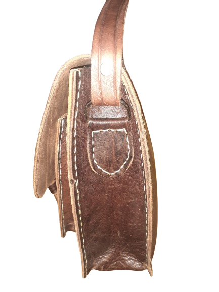 Bolso rectangular vacuno 2 hebillas XL