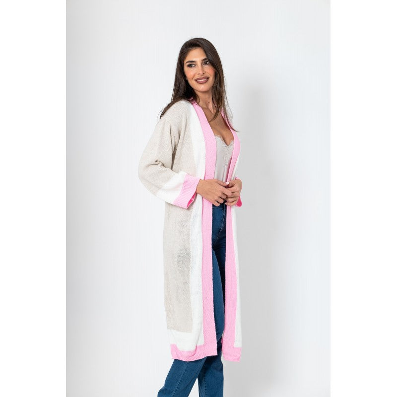 Long knitted jacket