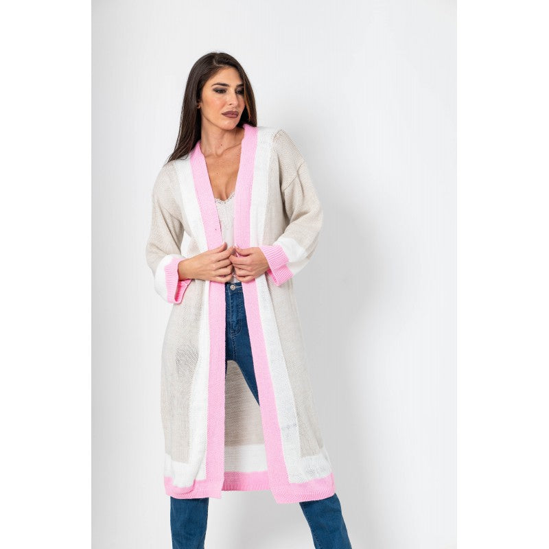 Long knitted jacket